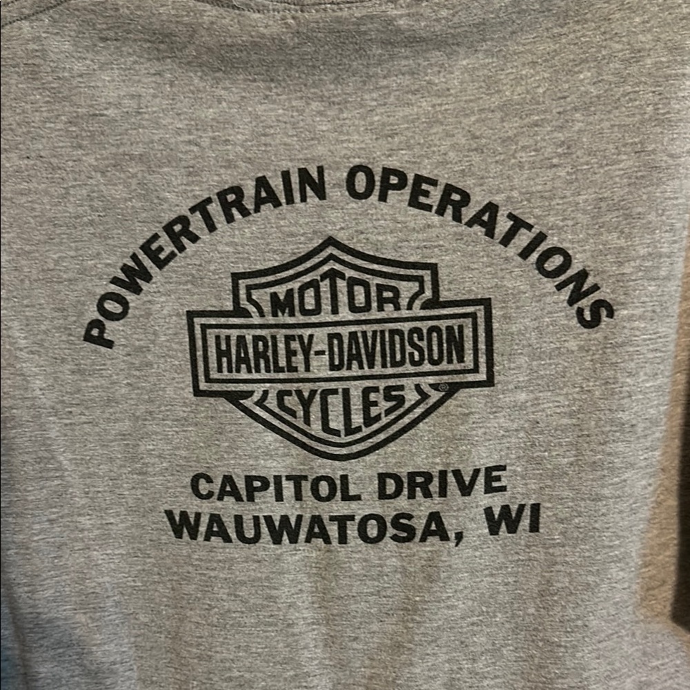 ✨Harley-Davidson Gray Short Sleeve Tee with Iconic Logo